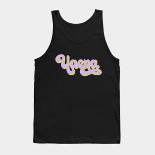 IU Uaena purple swirl text Tank Top